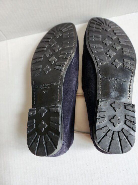 To Boot New York Adam Derrick Men\'s Dark Navy Suede Loafers - Size 9.5 - Made in main image 10